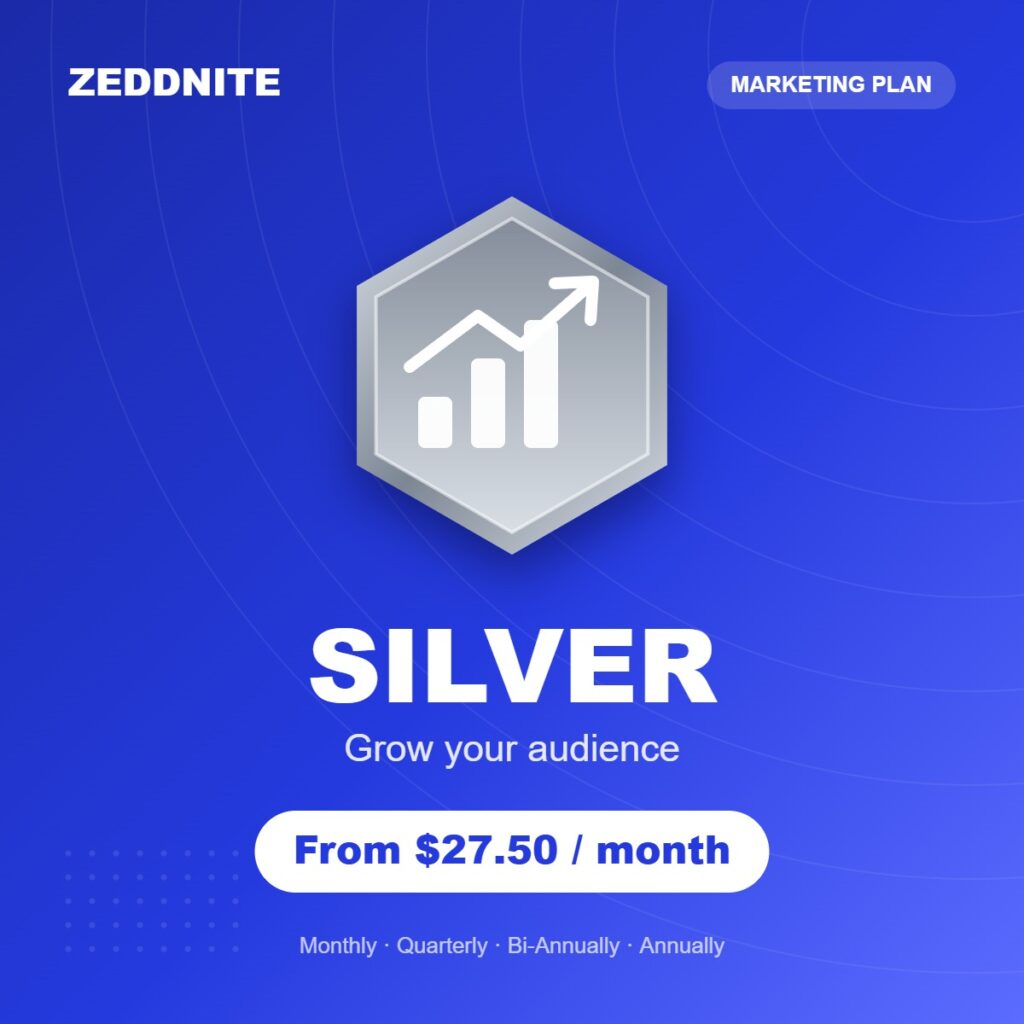 Zeddnite Silver plan – Grow your audience